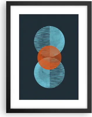 Produktbild von Gerahmtes Poster - Schwarzer Rahmen - Abstraktion Räder Gürtel - 30x40 cm - Wand Bild - Wanddeko - Wandbilder - Kunstposter - Wandposter - Bilderrahmen - Bilder - Kunstdruck - P2BPA30x40-4670