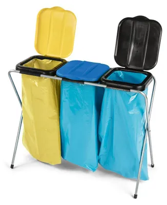 Produktbild von Nölle Abfallsamml. 3x120 l m.Deckel gelb/blau/schw