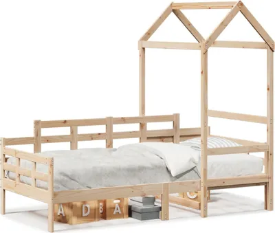 Produktbild von vidaXL Tagesbett mit Dach 80x200 cm Massivholz Kiefer