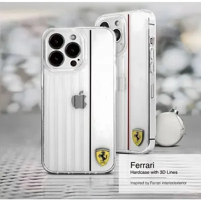 Produktbild von Ferrari iPhone 13 Pro Max Back cover case - Red Line - Transparent
