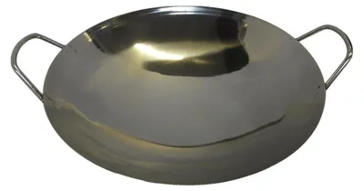Produktbild von Wok Pfanne 31 cm Ø Edelstahl 2 Henkel runder Boden (Gas) Gastronomie