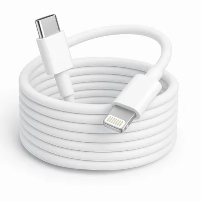 Produktbild von USB C Lade-/Datenkabel für Apple Geräte 2m – Schnelllade und Datenkabel passend für iPhone iPad und iPod von 5 bis 14 Pro Max Mini - Weiß