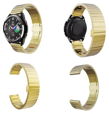Produktbild von Für Samsung Galaxy Watch FE 6 5 4 Normal Pro Classic alle Größen Deluxe Stahl Armband