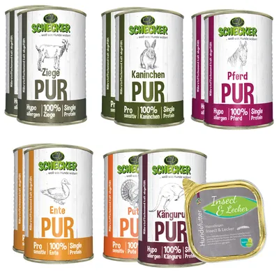 Produktbild von Dogreform Pur 11-er sensitiv 10 x 410g Dosen + 1 x 200 g Hundefutter ideal zum BARFen