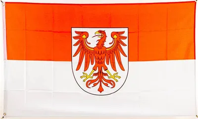 Image de Drapeau Brandenburg 90 x 150 cm Drapeau avec 2 oeillets 100g/m² poids du tissu Hissflagge Hiss Garten Deko