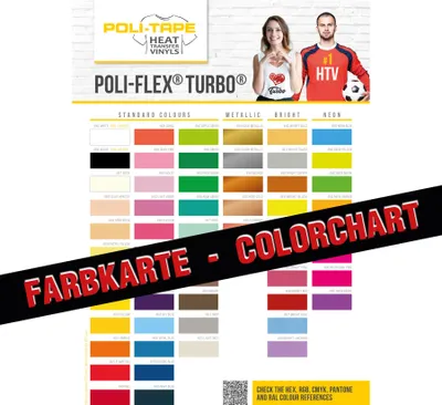 Produktbild von POLI-TAPE POLI-FLEX TURBO - Farbkarte / Musterkarte