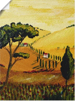 Produktbild von ARTland Poster Toskana gelb-orange Größe: 45x60 cm
