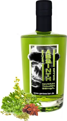 Produktbild von Absinth Die Grüne Witwe 0,5L Testurteil SEHR GUT(1,4) Maximal erlaubter Thujongehalt 35mg/L 55%Vol