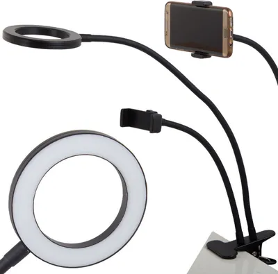 Obrázok produktu pre Verk 15751 Lampa s klipom a držiakom na mobil, USB 24 LED čierna
