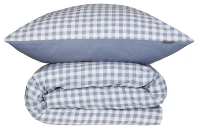 Produktbild von SCHIESSER Bettwäscheset Vichy | Renforcé | 2-teilig | Vichy-Karomuster | 100% Baumwolle | Weich und glatt | YKK-Reißverschluss | 135x200 cm + 80x80 cm | Hellblau