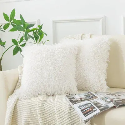 Produktbild von Unyqoos® 2er-Set Kissenbezüge 50 x 50 cm – atmungsaktive Mikrofaser & ultraweiches Samt, mit Reißverschluss für Sofa und Schlafzimmer