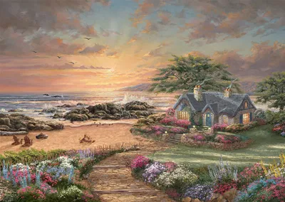 Produktbild von Schmidt Spiele Thomas Kinkade Studios: Seaside Cottage, 1000 Stück(e), Landschaft, 12 Jahr(e)