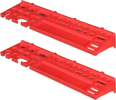 Produktbild von Lagersystem für Werkzeuge mit Wandplatten und Boxen - 1728 x 780 mm - Extra starkes schwarzes Werkstattregal