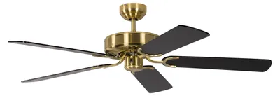Obrázok produktu pre Stropný ventilátor – Čierna farba, priemer 132 cm – 5 lopatiek z dreva – 3 rýchlosti – Moderný štýl