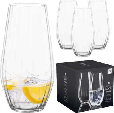 Image de 4X Verres à Cocktail en Cristal Cadeau 580 ml Set de Verres