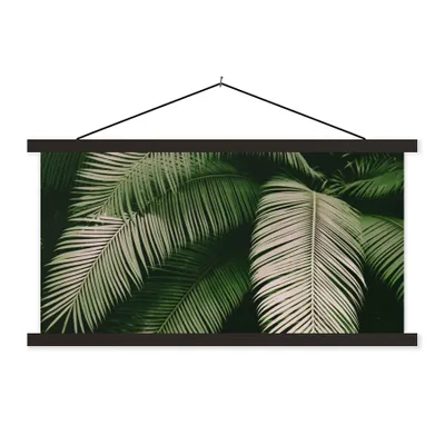 Produktbild von MuchoWow® Textilposter Palmwedel - Sommer - Tropisch 120x60 cm mit schwarzem Rahmen - Dekoration Schlafzimmer
