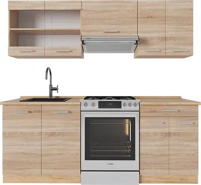Obrázek produktu pro Kuchyňský kout Vicco R-Line Dub Sonoma/Goldkraft 200 cm bez pracovní desky, Model 54171