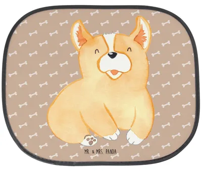Produktbild von Mr. & Mrs. Panda Autoscheiben Sonnenschutz Corgie - Hundeglück - Geschenk, Auto, Hund, Seitenscheibe, Sprüche, Fenster, Sonnenblende, Spruch, Corgi, Welsh Pembroke