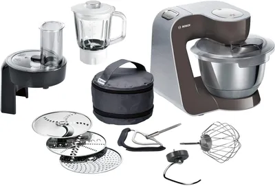 Produktbild von Bosch MUM58A20, 3,9 l, Anthrazit, Silber, 3 Disks, Edelstahl, Kunststoff, Edelstahl, 1000 W