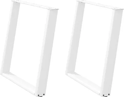 Produktbild von vidaXL Esstischbeine U-Form 2 Stk. Weiß 70x(72-73) cm Stahl