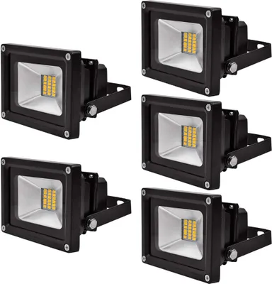 Produktbild von Greenmigo 5 Stück 20W SMD LED Fluter Außen Strahler Lampe Scheinwerfer Flutlicht Wasserdicht IP65 Warmweiss,85-265V