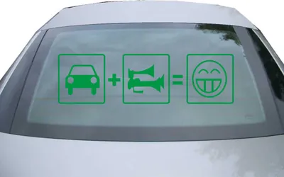 Produktbild von Indigos UG - Aufkleber Heckscheibe & Motorklappe DE2541 - grün - 600x171 mm - Trainhorn - Auto Scheiben Fenster Heckklappe Tuning Racing JDM - Die cut