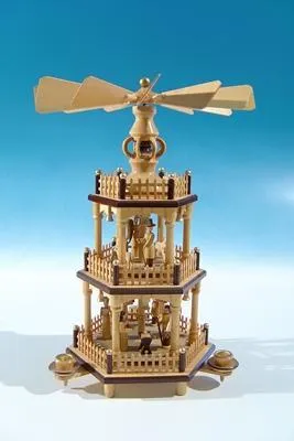 Obrázek produktu pro Stolní pyramida Betlém 3 úrovně přírodní ŠxVxH 24x35x24cm NOVINKA