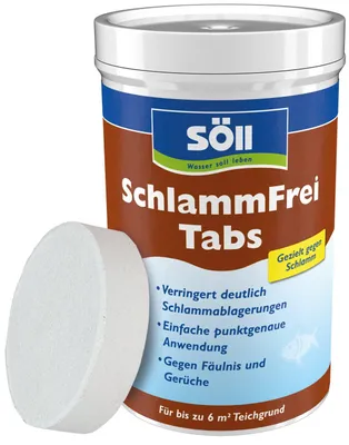 Produktbild von Schlammentferner Söll SchlammFrei Tabs 3er für Teich, Gartenteich, Fischteich