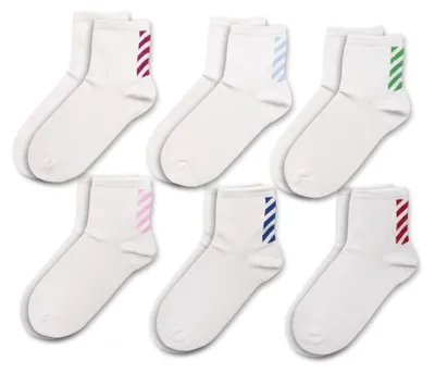 Obrázok produktu pre RAFRAY – Prémiové športové ponožky – Biele – Prúžkované – Športové ponožky