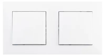 Image de Ospel Szafir Interrupteur Simple Blanc Cadre Double