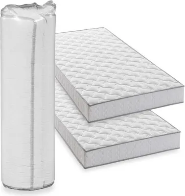 Image de Matelas Mousse 90 x 190 cm, Lot de 2, 14 cm Épaisseur, 5 Zones de Confort, DEKO DREAM Hahtuva