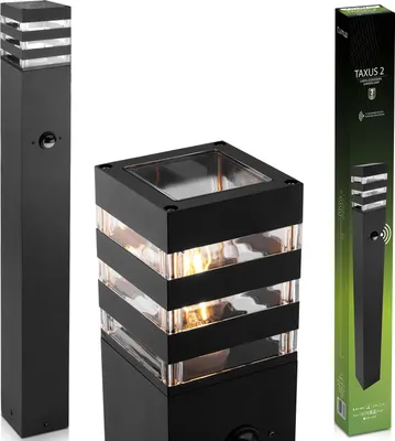 Zdjęcie produktu dla Lampa Ogrodowa Słupek Zewnętrzny Stojący E27 LED Czujnik Ruchu TAXUS 2 80cm LUMILED