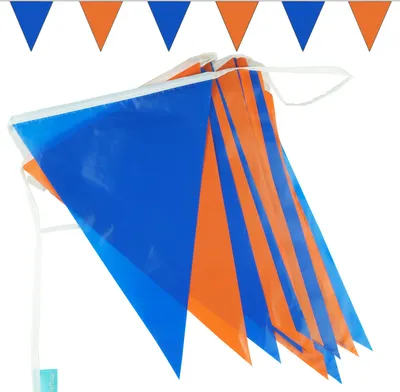 Produktbild von Goodymax® Wimpelkette 10 m Orange-Blau