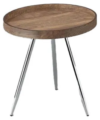 Beistelltisch mehrfarbig Stahl/Holz/MDF 45,8x45,8x47,5 cm