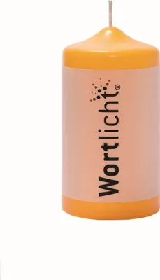 Produktbild von Bulla Wortlicht Kerze, Wann wenn nicht jetzt, hellgelb
