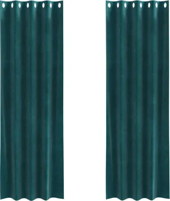 Obrázok produktu pre vidaXL Zatemňovacie záclony, 2 kusy, tmavozelená, 140 x 245 cm, zamat