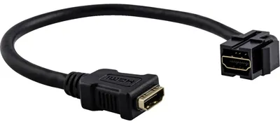 Immagine prodotto di HDMI-Keystone MEG4583-0002 mit Kabelpeitsche schwarz (MEG4583-0002)