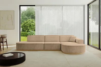 Produktbild von ALTDECOR Ecksofa in L-Form MARI-L2-v2 - 328x171x83 cm Beige - Corner Sofa Bett Eckcouch Couch Wohnlandschaft Cauchsofa