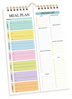 Productafbeelding van Wekelijkse Maaltijdplanner Met Boodschappenlijst