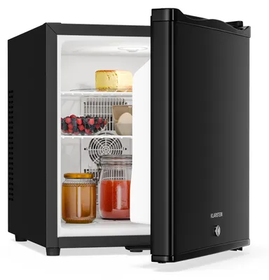 Image de Klarstein Mini Réfrigérateur - 28L, avec porte en verre, pour boissons & snacks, Petit & Silencieux, Clayettes réglables, Verrouillage, Butée de porte interchangeable, Pieds réglables en hauteur