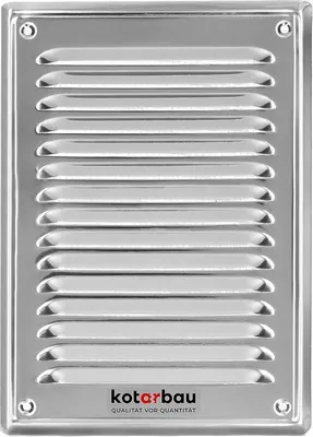 Immagine prodotto di Griglia di ventilazione Unyqoos® Kotarbau, 230 x 165 mm, acciaio inossidabile, argento – Griglia di scarico per camino con protezione anti-insetti, resistente alla corrosione