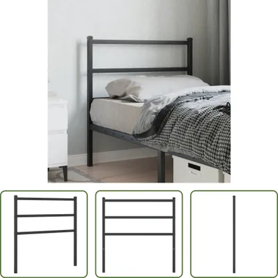 Produktbild von The Living Store Kopfteil Metall Schwarz 90 cm