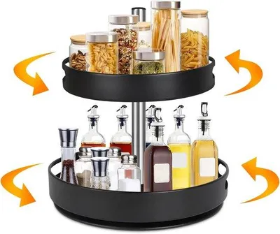 Produktbild von Famanu Kräuterorganizer 360° drehbar mit 2 Ebenen für Küche und Badezimmer