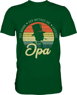 Produktbild von Opa die Legende Herren Premium T-Shirt – Bottle Green / L