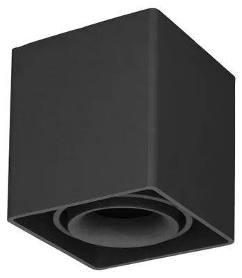 Image de HOFTRONIC - Spot LED plafond carré inclinable GU10 noir IP20