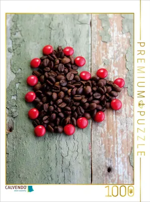 Produktbild von CALVENDO Puzzle Kaffee Herz | 1000 Teile Lege-Größe 64x48cm Foto-Puzzle für glückliche Stunden