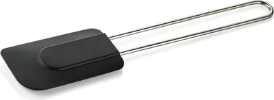 Image de Spatule à pâte avec manche en inox, 33 cm, noire, silicone