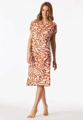 Produktbild von Schiesser Damen Nachthemd kurzarm, 100 cm Gr. 44 terracotta