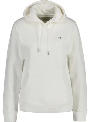 Productafbeelding van GANT Dames Rel Shield Hoodie, capuchontrui, kleur: beige, maat: XXL (EU)