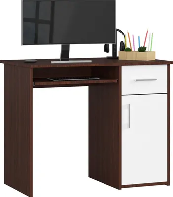 Produktbild von Schreibtisch 90 cm mit Stauraum - kompakt, funktional für Homeoffice & Büro